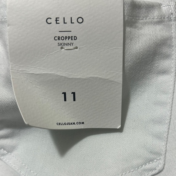 Cello White Cropped Ankle Jeans with Frayed Hem - Picture 8 of 11